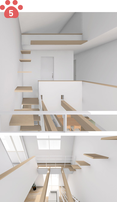 キャットウォークと隠れ家