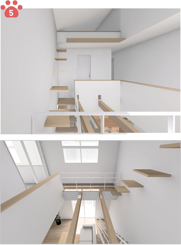 キャットウォークと隠れ家