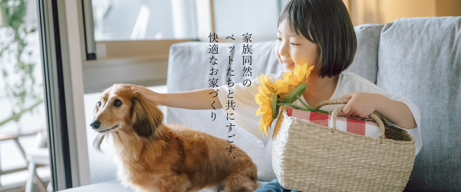 家族同然のペットたちと共にすごす、快適なお家づくり