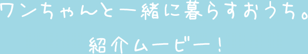 ワンちゃんと一緒に暮らすおうち。紹介ムービー！